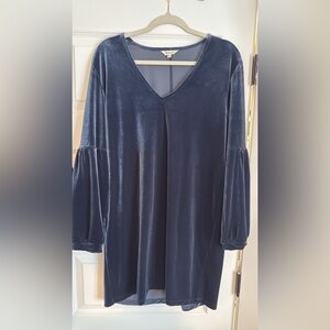 Madewell Navy Velvet Dress